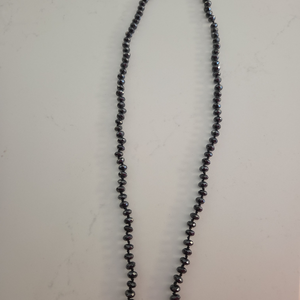 Elegant Black Beaded Necklace